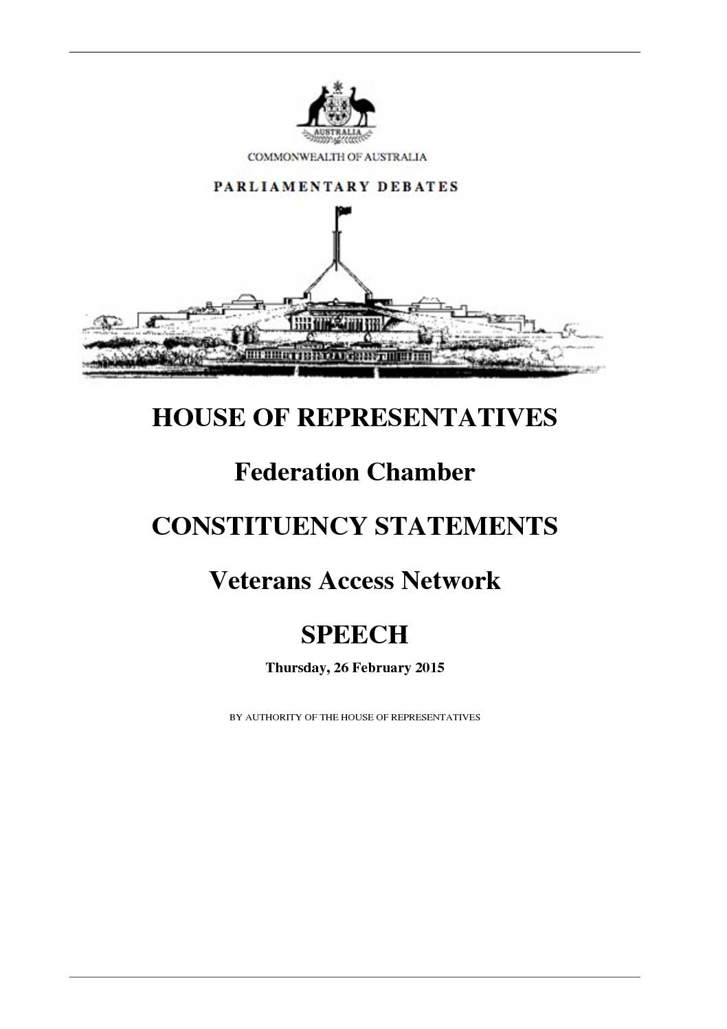15.02.26 hansard Veterans Access Network