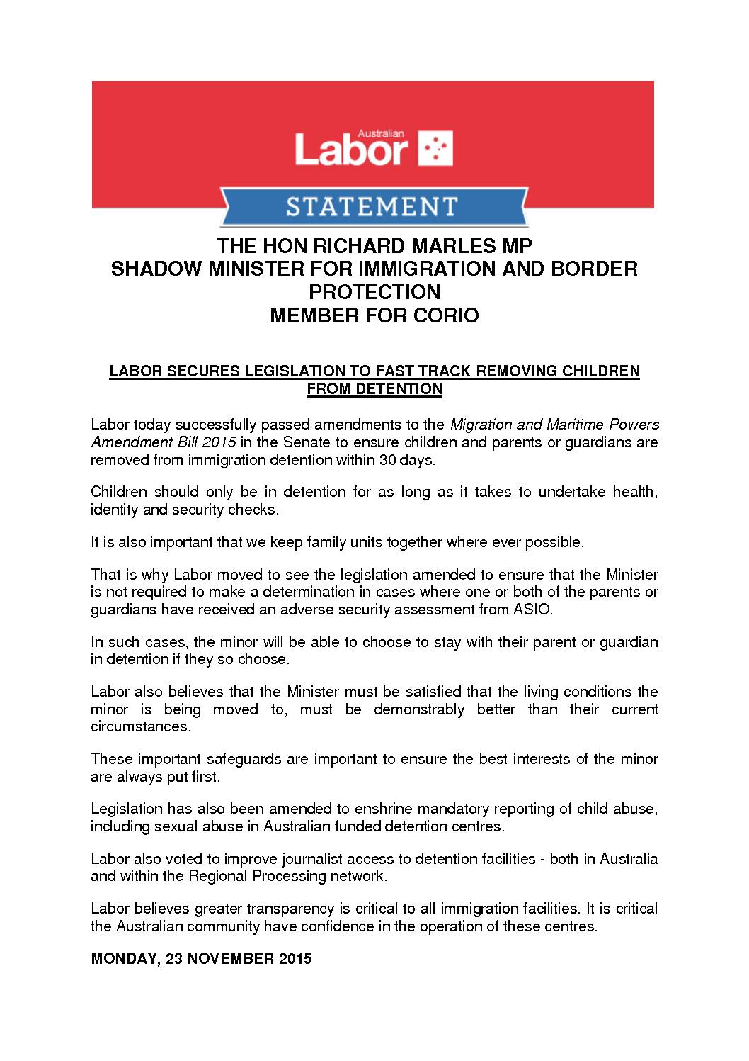 15.11.23 RICHARD MARLES MEDIA RELEASE LEGISLATION REMOVING CHILDREN (1)
