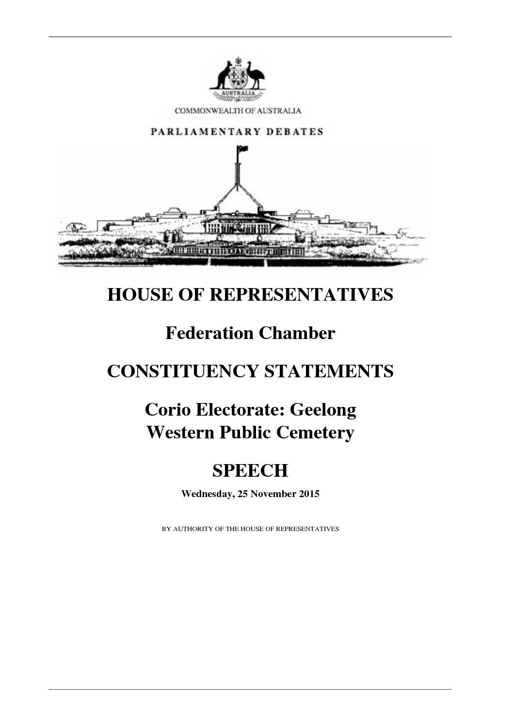 15.11.25 hansard Geelong Western Public Cemetary