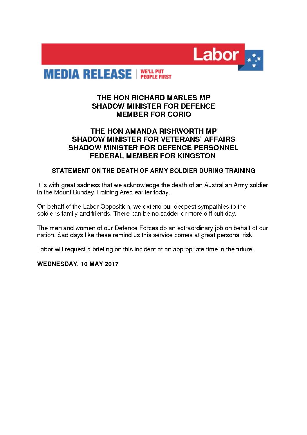 17-05-10-statement-on-the-death-of-army-soldier