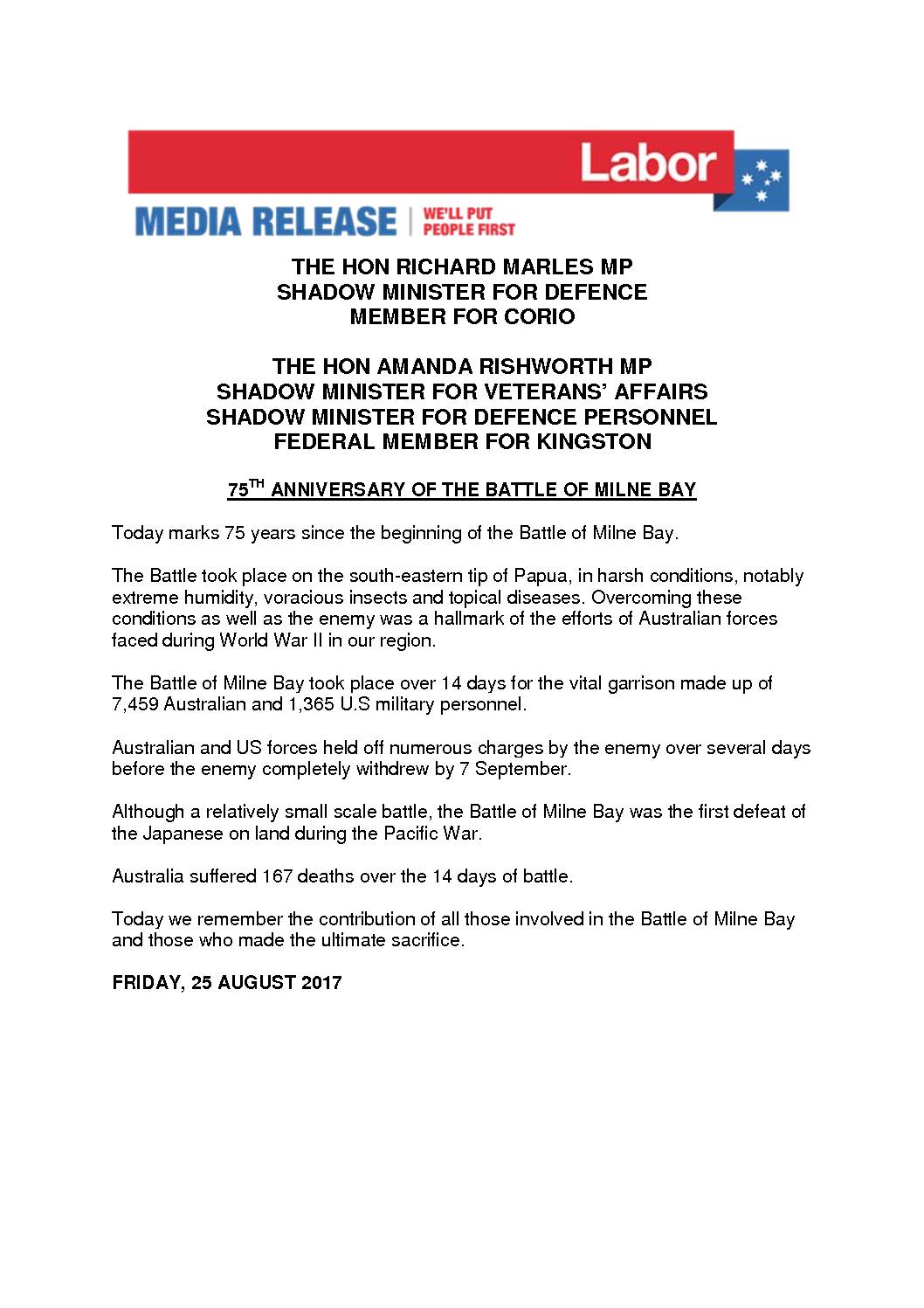 17-08-25-media-release-75th-anniversary-of-the-battle-of-milne-baydocx