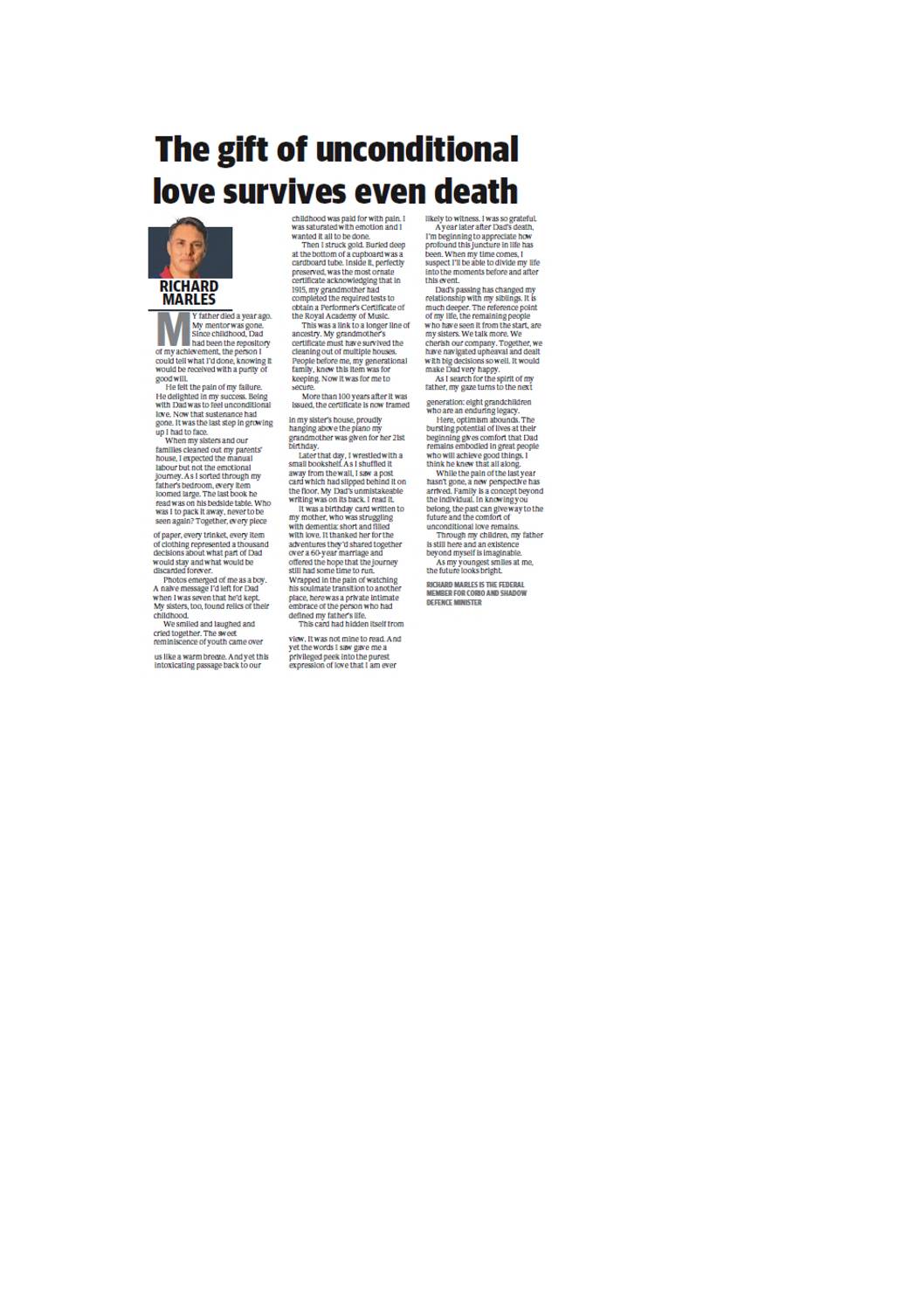 18.06.26 OPINION PIECE – THE GIFT