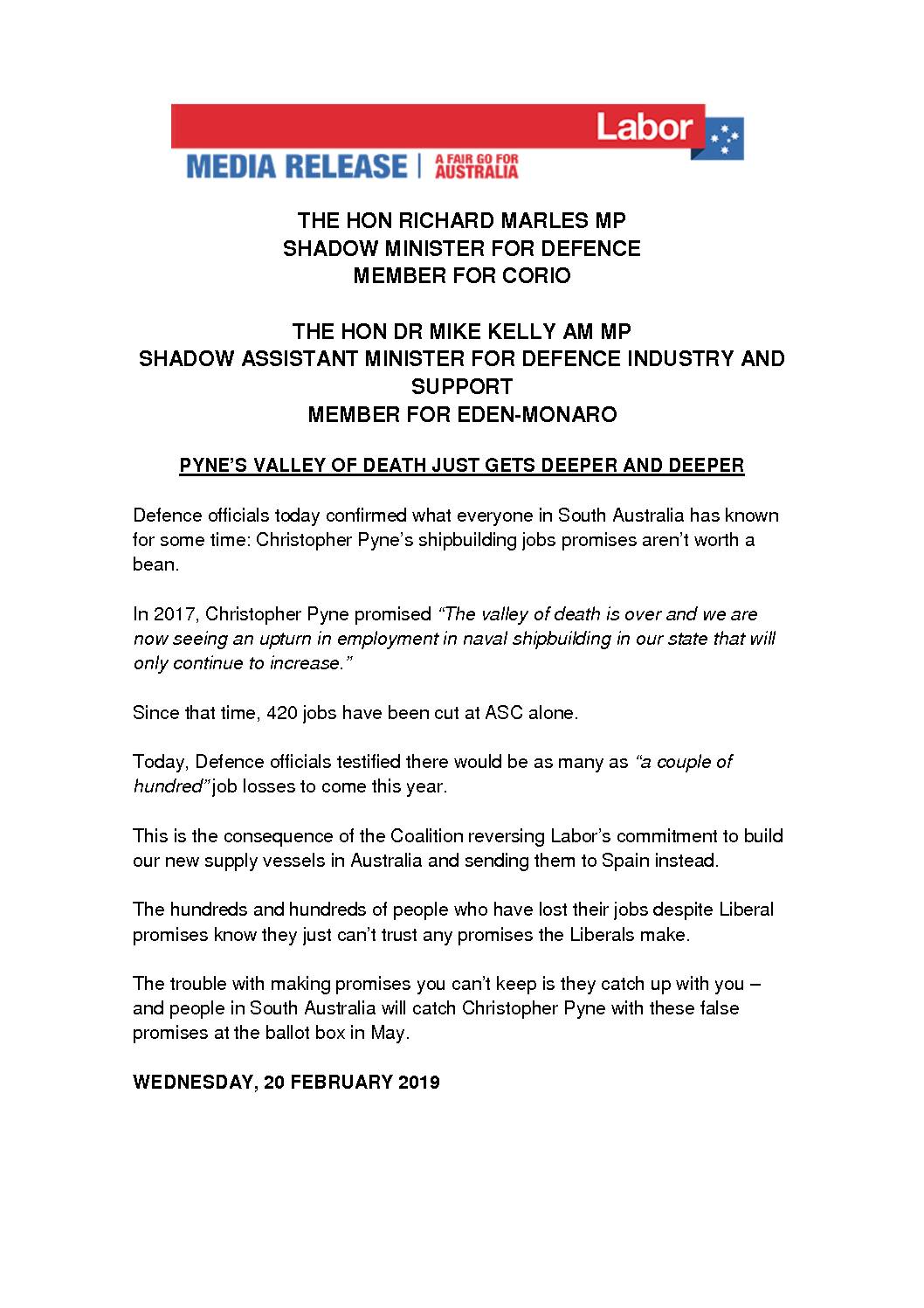 19.02.20 PYNES VALLEY OF DEATH JUST GETS DEEPER AND DEEPER