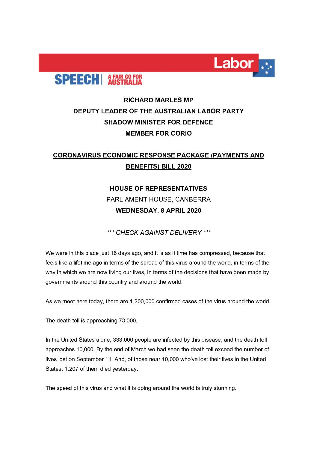 20.04.08-CORONAVIRUS-ECONOMIC-RESPONSE-PACKAGE-PAYMENTS-AND-BENFITS-BILL-2020