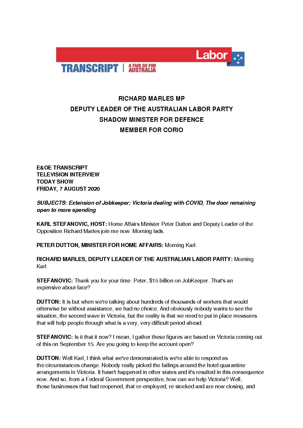 20.08.07-CHANNEL-9-THE-TODAY-SHOW-TRANSCRIPT